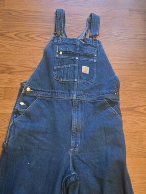 Carhartt Dark Blue Denim Bib Overalls